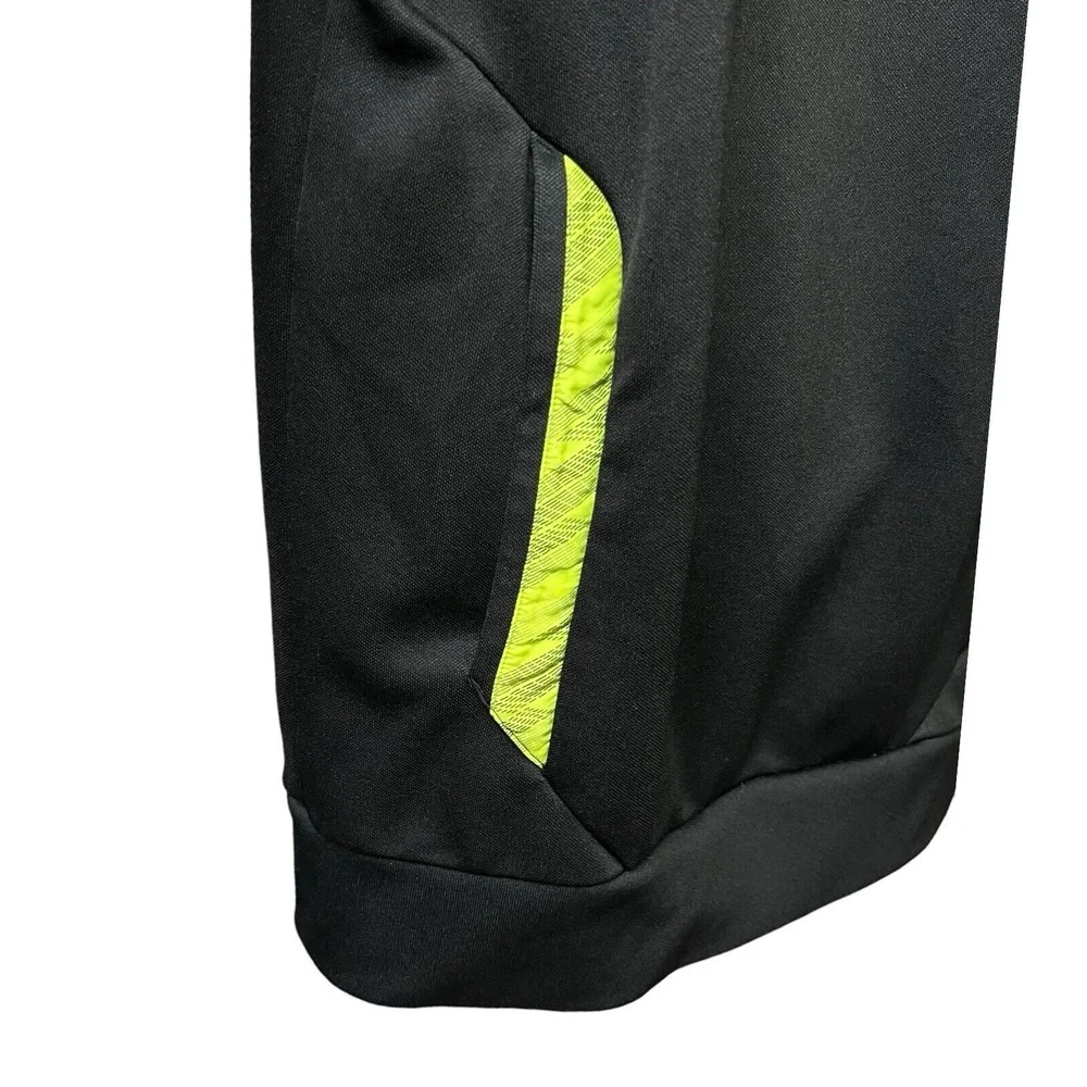 Adidas Climalite Hoodie S‎ Grey Neon Green Athletic Comfort Style Sweatshirt